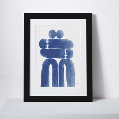 Blue Hug, Black Frame, 11x14