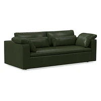 Harmony Modular 82" Bench Cushion Sofa, Standard Depth, Saddle Leather, Nut