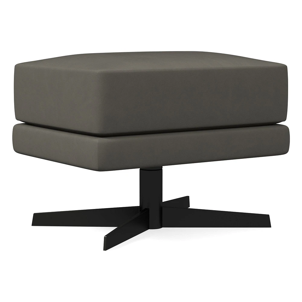 Viv High Back Swivel Chair Ottoman Saddle Leather Nut Dark Bronze
