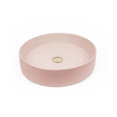 Miami Round Handmade Vessel Sink, Licorice