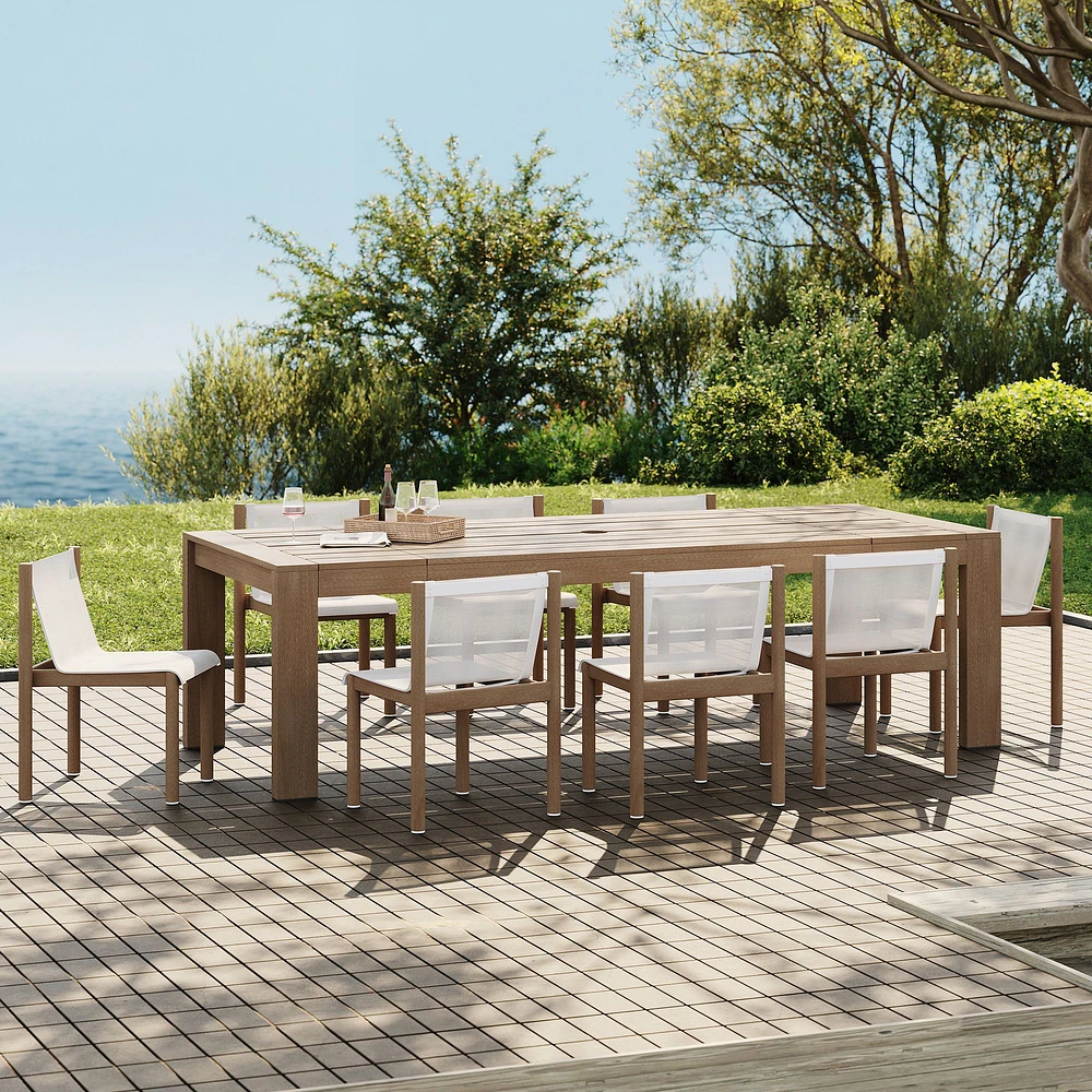 Telluride Extendable Dining Table and 8 Cusco Chairs, Reef