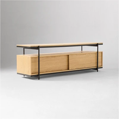 Pierce 66" Media Console, Blonde/Black