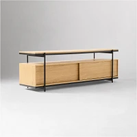 Pierce 66" Media Console, Blonde/Black