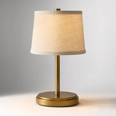 Mini Led Table Lamp, Antique Brass