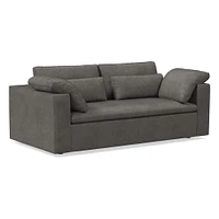 Harmony Modular 82" Bench Cushion Sofa, Standard Depth, Saddle Leather, Nut