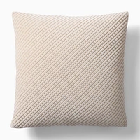 Corded Bias Velvet Pillow Cover, 20"x20", Sand