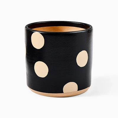 Ella Hand-painted Polka dot Planter, 6in.