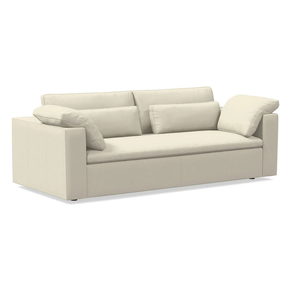 Harmony Modular 82" Bench Cushion Sofa, Standard Depth, Saddle Leather, Nut