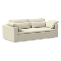 Harmony Modular 82" Bench Cushion Sofa, Standard Depth, Saddle Leather, Nut