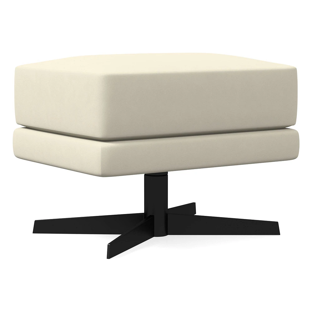 Viv High Back Swivel Chair Ottoman Saddle Leather Nut Dark Bronze