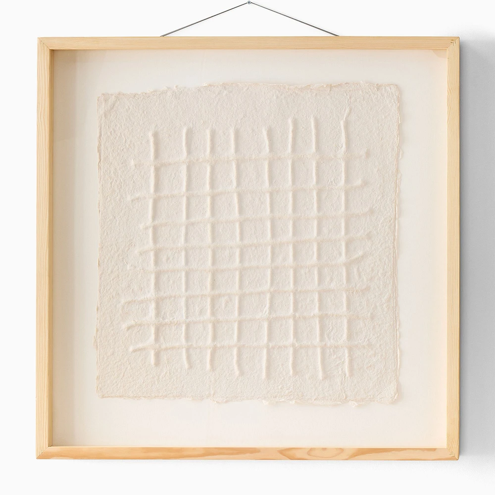 Textured Paper Wall Art Version I, White, 28.75"W x 34.5"H