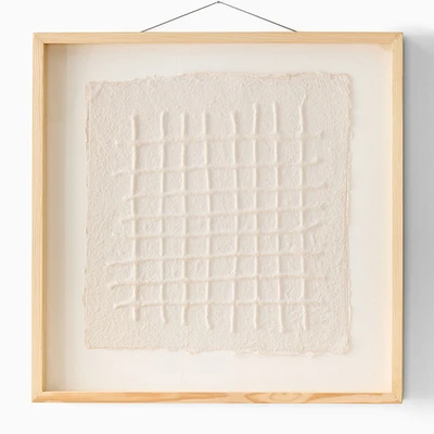 Textured Paper Wall Art Version I, White, 28.75"W x 34.5"H