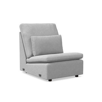 Chip & Dent: Harmony Modular Motion Power Recliner Down Blend Performance Distressed Velvet Frost Gray CS