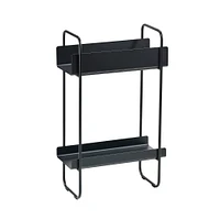 A- Collection Console, Two Shelves, Large, Soft Gray