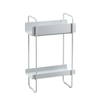 A- Collection Console, Two Shelves, Large, Soft Gray