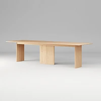 Farrow Counter Height Communal Table, 96", Blonde on Oak