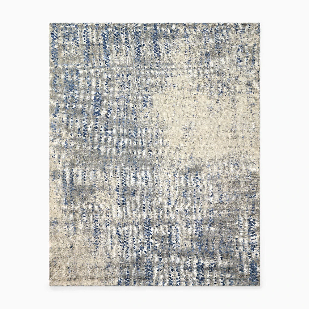 Chip & Dent: Distressed Foliage Rug, 6x9, Moonstone