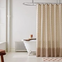 Annalise Shower Curtain, Baked Clay, 72"x74"