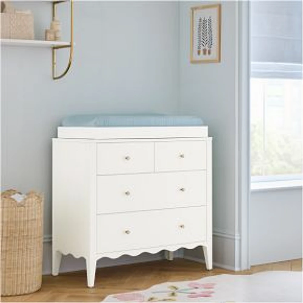 Daisy Dresser Narrow Changing Table Pack WE White