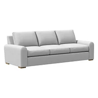 Hadley 86" Sofa Bench, Deluxe Velvet, Frost Gray, Al