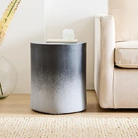 Manza Side Table 3 Color Ombre: Deep Teal/ Blue/ White, 16 inches
