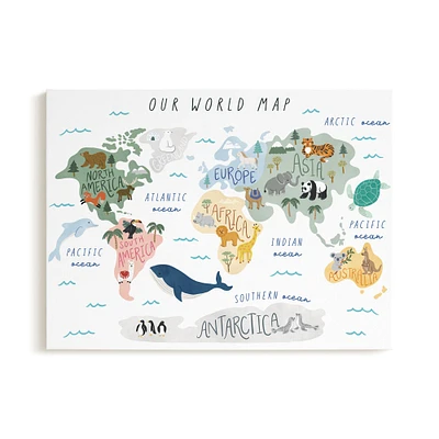 Our World Map  18x24 Multi