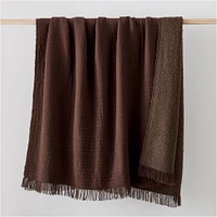 Boucle Gauze Throw, 50x60, Alabaster