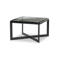 Zelaina 25" Cast Glass Coffee Table, Amber