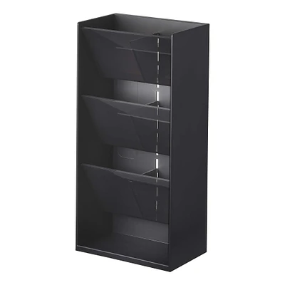 Tower Makeup Organizer Slanted Shelves Black