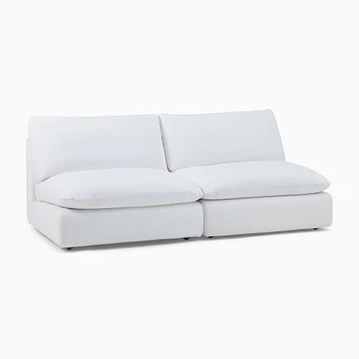 Hampton Set of 2: Armless Single Native Linen White CS