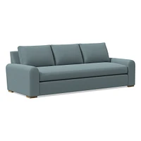 Hadley 86" Sofa Bench, Deluxe Velvet, Frost Gray, Al