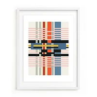 WEAVING by Stefania Copertini, White Wood Frame, Full Bleed, 18x24