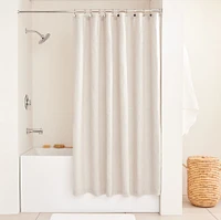 European Linen Shower Curtain 72"x74", Natural Flax