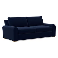 Hadley 86" Sofa Bench, Deluxe Velvet, Frost Gray, Al