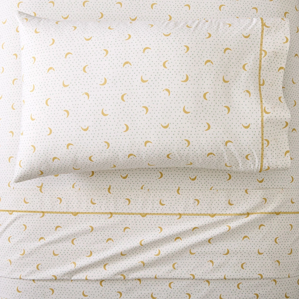 Moon Sheet Set, Yellow, Twin