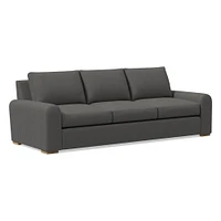 Hadley 86" Sofa Bench, Deluxe Velvet, Frost Gray, Al