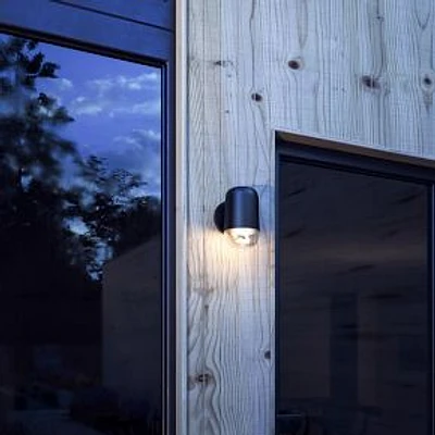 Calandra LED Outdoor Sconce, 4", Black