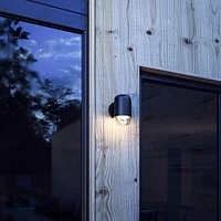 Calandra LED Outdoor Sconce, 4", Black