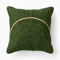 Outdoor Woven Arches Pillow, 20"x20", Natural