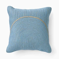 Outdoor Woven Arches Pillow, 20"x20", Natural