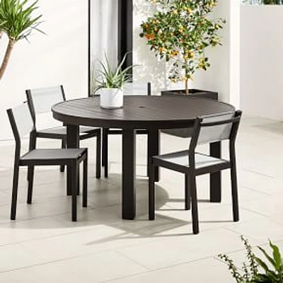 Portside Aluminum Outdoor 58.5 in Round Dining Table, Dark Bronze