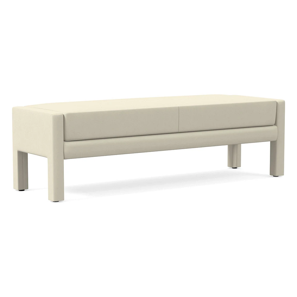 Scarlett 58" Bench, Poly, Saddle Leather, Nut