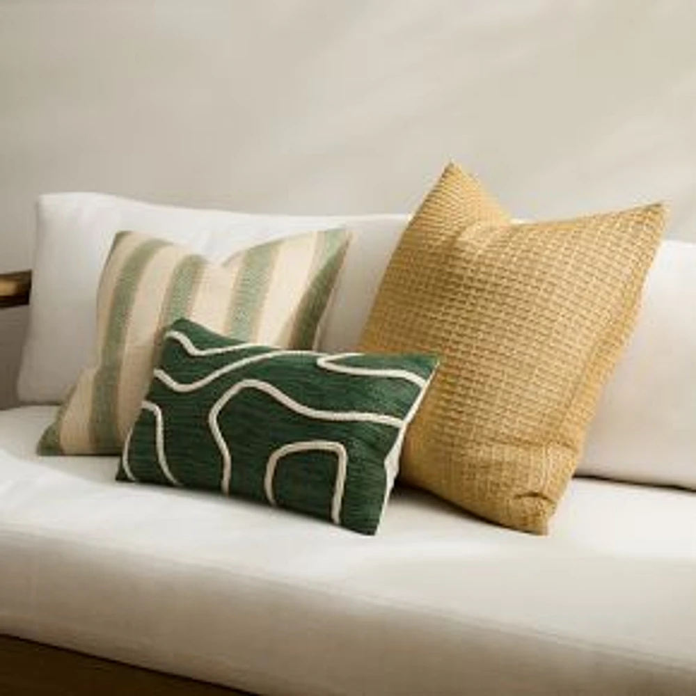 Faux Jute Indoor/Outdoor Pillow, Natural, 20"x20"