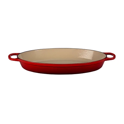 Cast Iron Oval Baker, Cerise, 3 Qt.