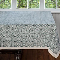 Motifs Fog Hand Block Printed Tablecloth, 60"x60"