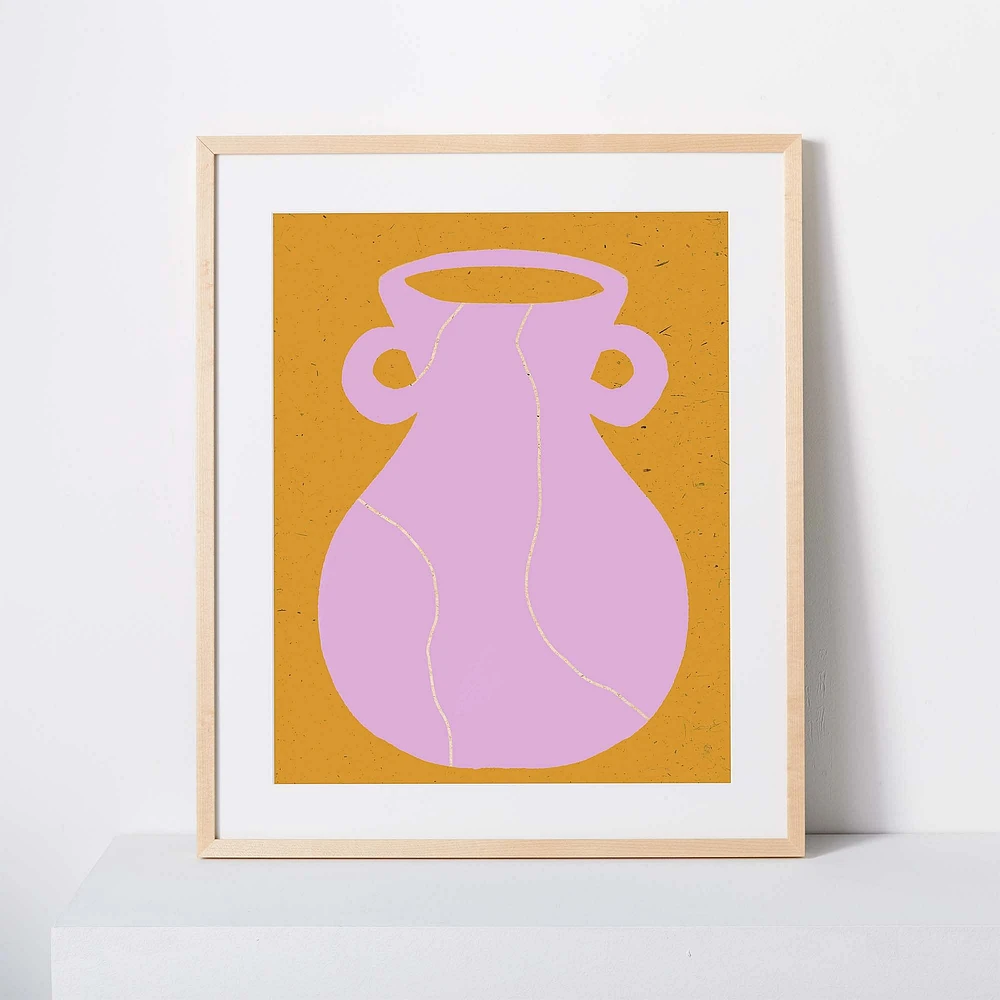 Kate Arends Framed Print, Lilac Vase, 11"x14"