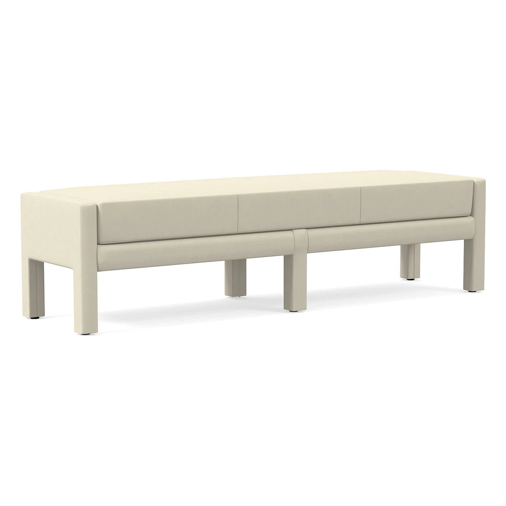 Scarlett 58" Bench, Poly, Saddle Leather, Nut