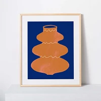 Kate Arends Framed Print, Cobalt Vase, 11"x14"