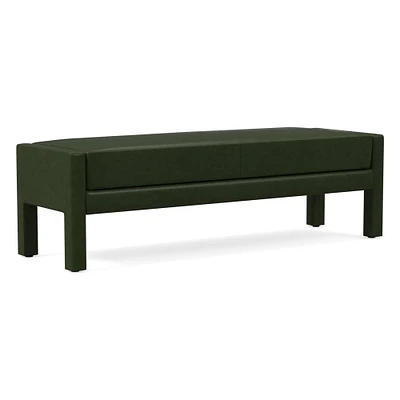 Scarlett 58" Bench, Poly, Saddle Leather, Nut