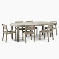 Portside Outdoor 48 - 93 Round Extendable Dining Table, Driftwood